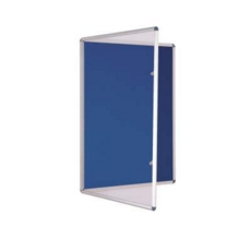 Premium Tamperproof Lockable Notice Board 1200X1200mm Blue