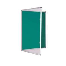 Premium Tamperproof Lockable Notice Board 1200X1200mm Green