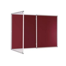 Premium Tamperproof Lockable Notice Board 1200X1800mm Bgndy