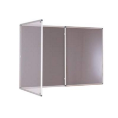 Premium Tamperproof Lockable Notice Board 1200X1800mm Grey