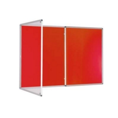 Premium Tamperproof Lockable Notice Board 1200X1800mm Red