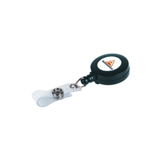 Badge Reel Charcoal Pk10