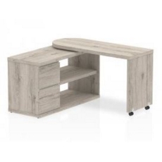 Pivot-Smart Storage Desk 1300mm Grey Oak