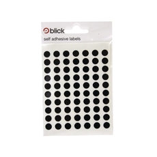 Blick Coloured Lbls 8mm Black Pk9800