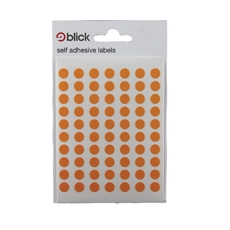 Blick Colored Lbls 8mm Orange Pk9800