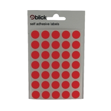 Blick Coloured Lbls 13mm Red Pk2800