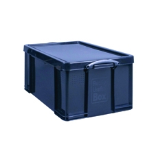 Really Useful 64L Box & Lid Black Ext 710L x 440W x 310H