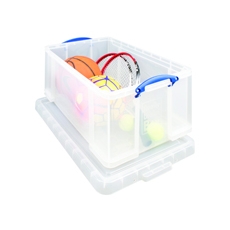 Really Useful 64L Box & Lid Clear Ext 710L x 440W x 310H