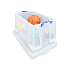 Really Useful 84L Box & Lid Clear Ext 710L x 440W x 380H