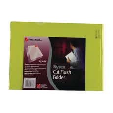 Rexel Nyrex Cut Flush Folder A4 Yellow