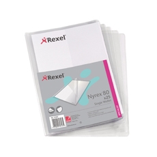 Rexel Nyrex Sngl Wallets A4 Clr Pk25