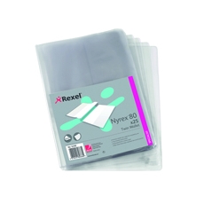 Rexel Nyrex Twin Wallet A4 Clr Pk25