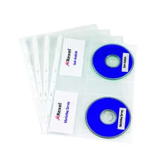 Rexel Nyrex CD/DVD Pocket Clear Pk5