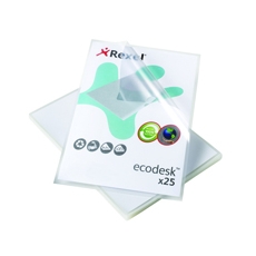 Rexel Ecodesk A4 Folders Clear Pk25