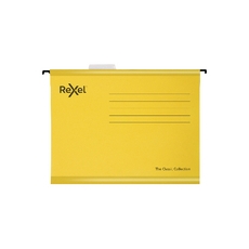 Rexel Yellow Foolscap Susp File Pk25