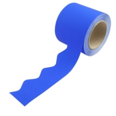 Border Rolls (Poster Paper) Scalloped Blue 57mm x 100m