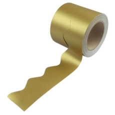 Border Rolls (Poster Paper) Scalloped Metallic Gold 57mm