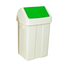 50L Swing Bin White/Green 330351