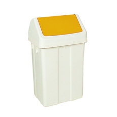 50L Swing Bin White/Yell 330353