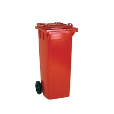 2 Wheel Refuse Container Red 140L