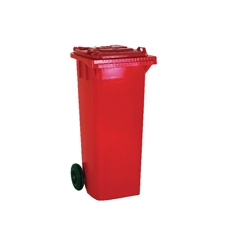 2 Wheel Refuse Container Red 360L