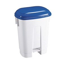 30 L Plastic Bin White/Blu 348022