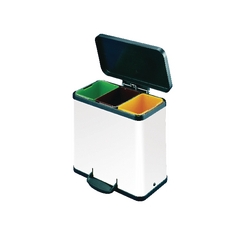 Trento Oko 3X9L Recycling Bin Wht