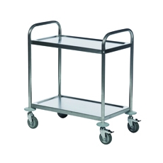 2 Shelf Trolley 600x400 Slv