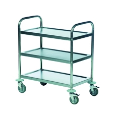 3 Shelf Trolley 600x400 Slv