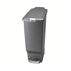 Slim Grey Pedal Bin 40L 382650