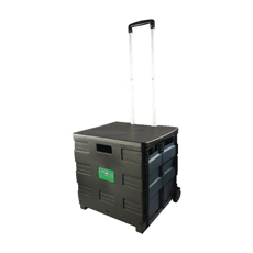 VFM Containr Trolly/Lid Fold Blk/Gry