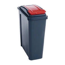 Vfm Recycling Bin 25L Red Lid 384285