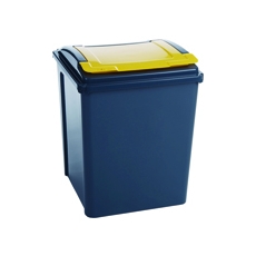 VFM Recycling Bin Gry/Ylw Lid 50L