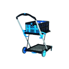 Folding Trolley and Box Black/Blue