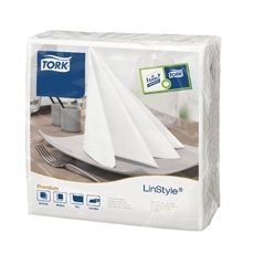 Tork Linstyle Dinner Napkin Wht Pk50