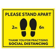 Social Distance Sign 300x400mm 2 Mtr