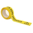 Social Distance Tape 48mm x 33mtr Blk/Yellow