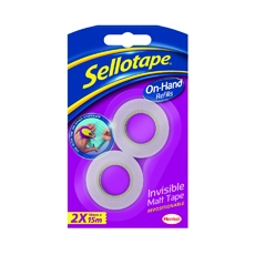 Sellotape Refill Matt 18mmx15m Pk2