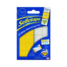 Sellotape Sticky Hook/Loop Pad Pk24