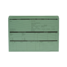 Green Pre-Printed Personnel Wallet Manilla 332x238mm 270gs