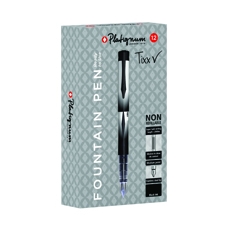 Snopake Platignum Fount Pen Blk Pk12