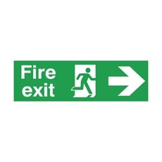 Signslab Fire Exit R/M Arw R PVC