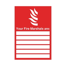 Signslab A4 Ur Fire Marshals Pvc