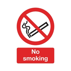 No Smoking Pvc Safety Sign A5