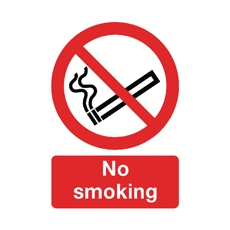 Signslab A4 297X210 No Smoking Pvc