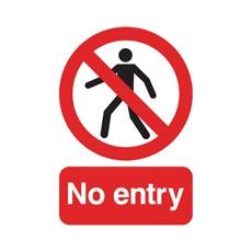 Signslab A5 210X148 No Entry Pvc