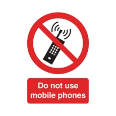 Signslab Do Not Use Mob Phone PVC A5