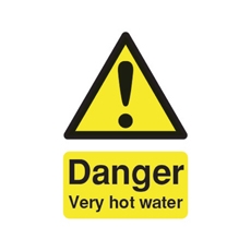 Signslab Danger Very Hot Water Pvc