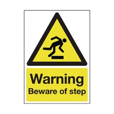 Signslab Beware Of Step Sign PVC A5