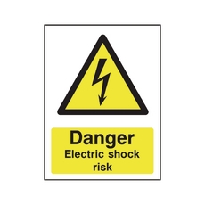 Signslab Elec Shock Risk Sign PVC A5